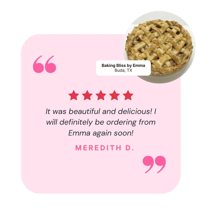 Baking Bliss by Emma Buda TX — Meredith D. review