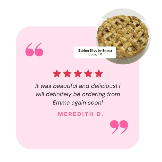Baking Bliss by Emma Buda TX — Meredith D. review